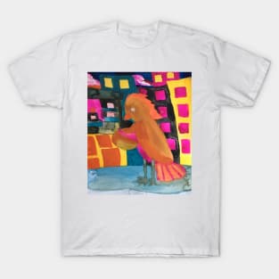 B Is For Bird Bookish Gouache Illustration T-Shirt